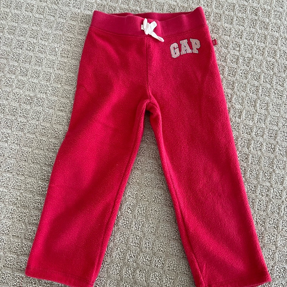 GAP Kids Bright Red Fleece sweatpants